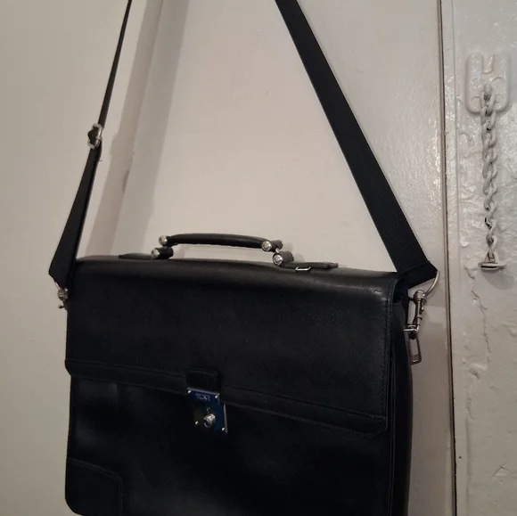 Tumi 93231D leather luxury Blsck Mens briefcase